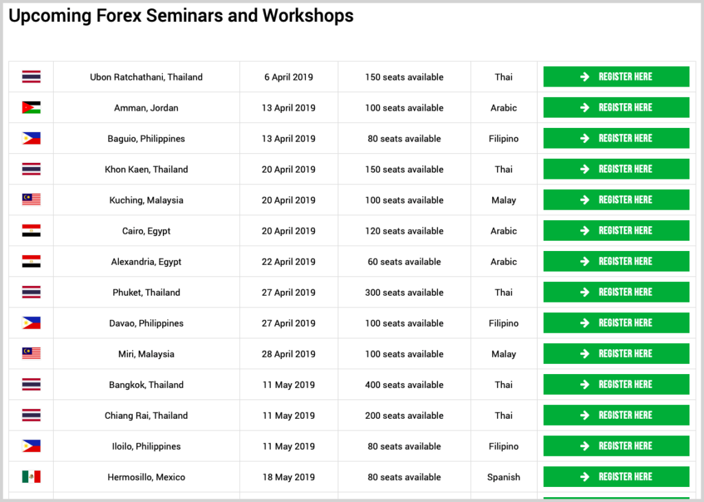 Forex seminars