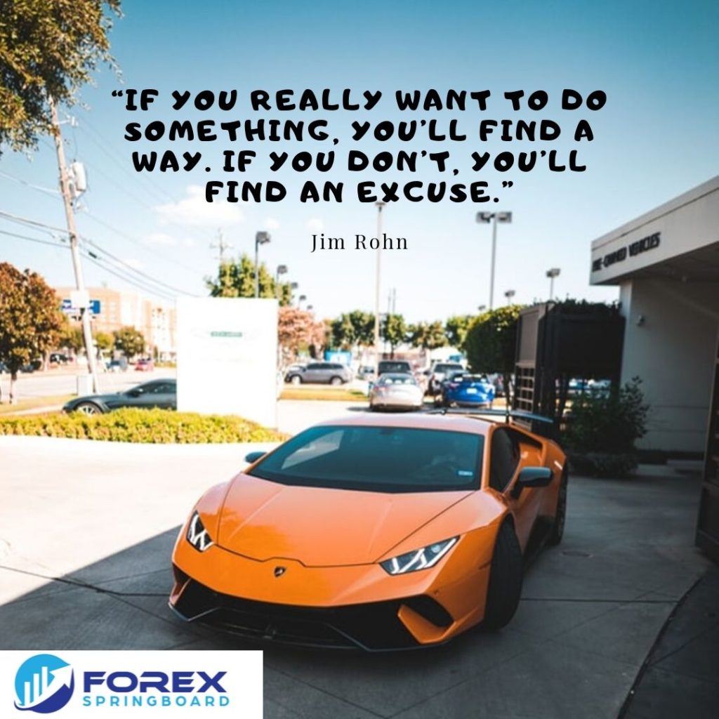 Inspirational trading quote from Jim Rohn