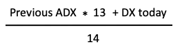 ADX formula